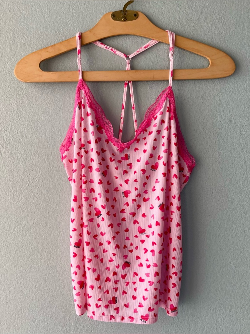 ♦️5/$15♦️ Secret Treasures | Pink Hearts Pajama Cami Top